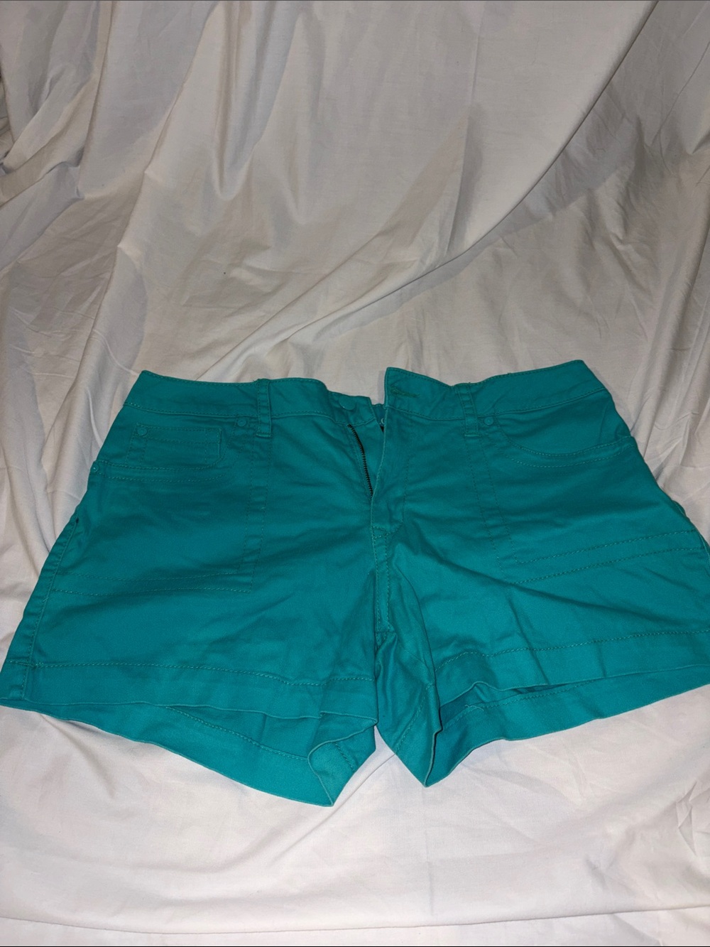 Faded Glory Teal High-Waist Women's Shorts